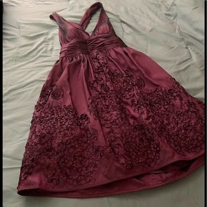 Wine colored halter dress